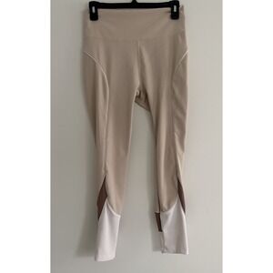 WILO the Label Women's High Rise Tummy Control Sculpting Leggings Beige Brown L